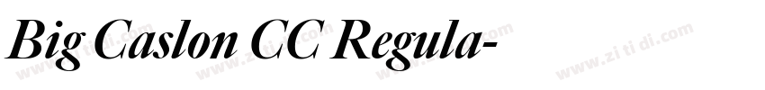 Big Caslon CC Regula字体转换